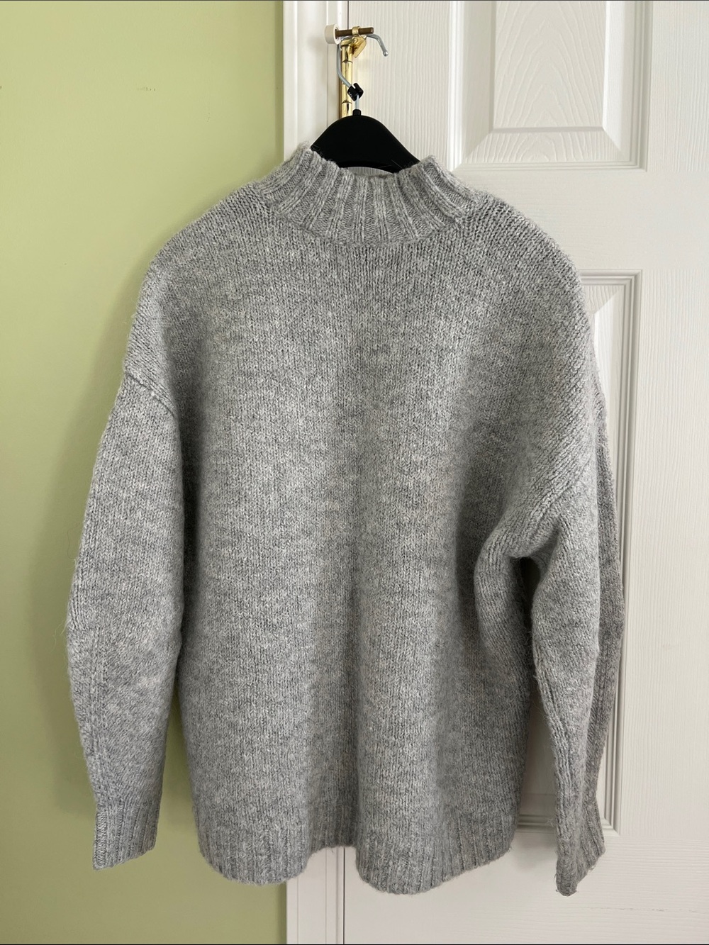 Pistola Light Gray Turtleneck Sweater